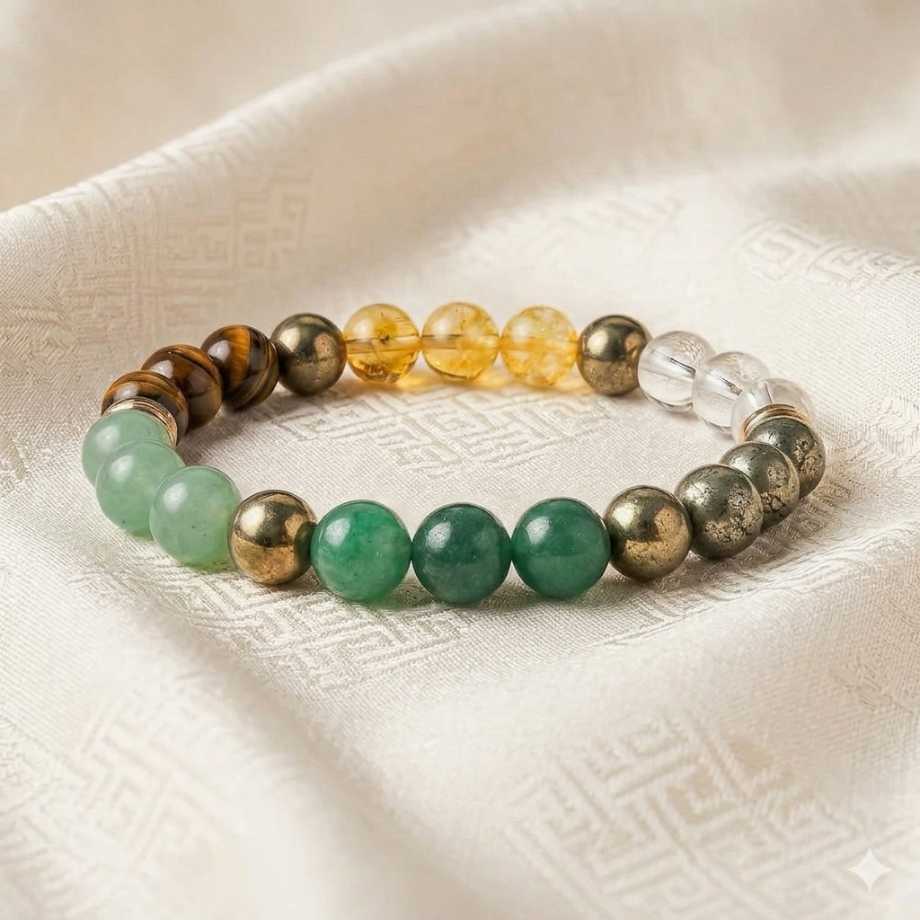Money Magnet Bracelet Combo | Love Attraction, Evil Eye & Rudraksha | 4 Bracelet Set
