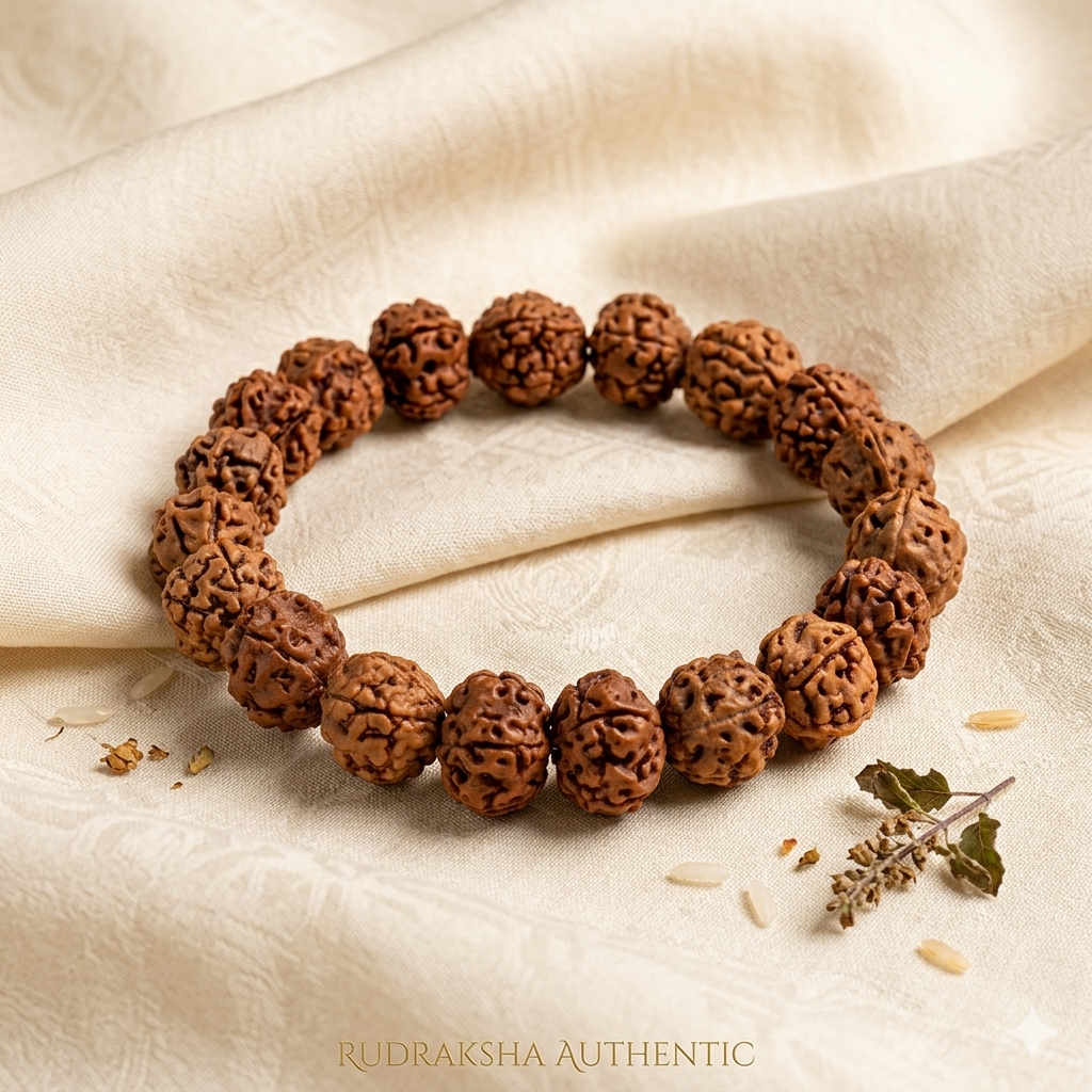 6Pcs Bageshwar Dham Tulsi Mala + FREE 1 Rudraksh Bracelet | (Pack of 7)