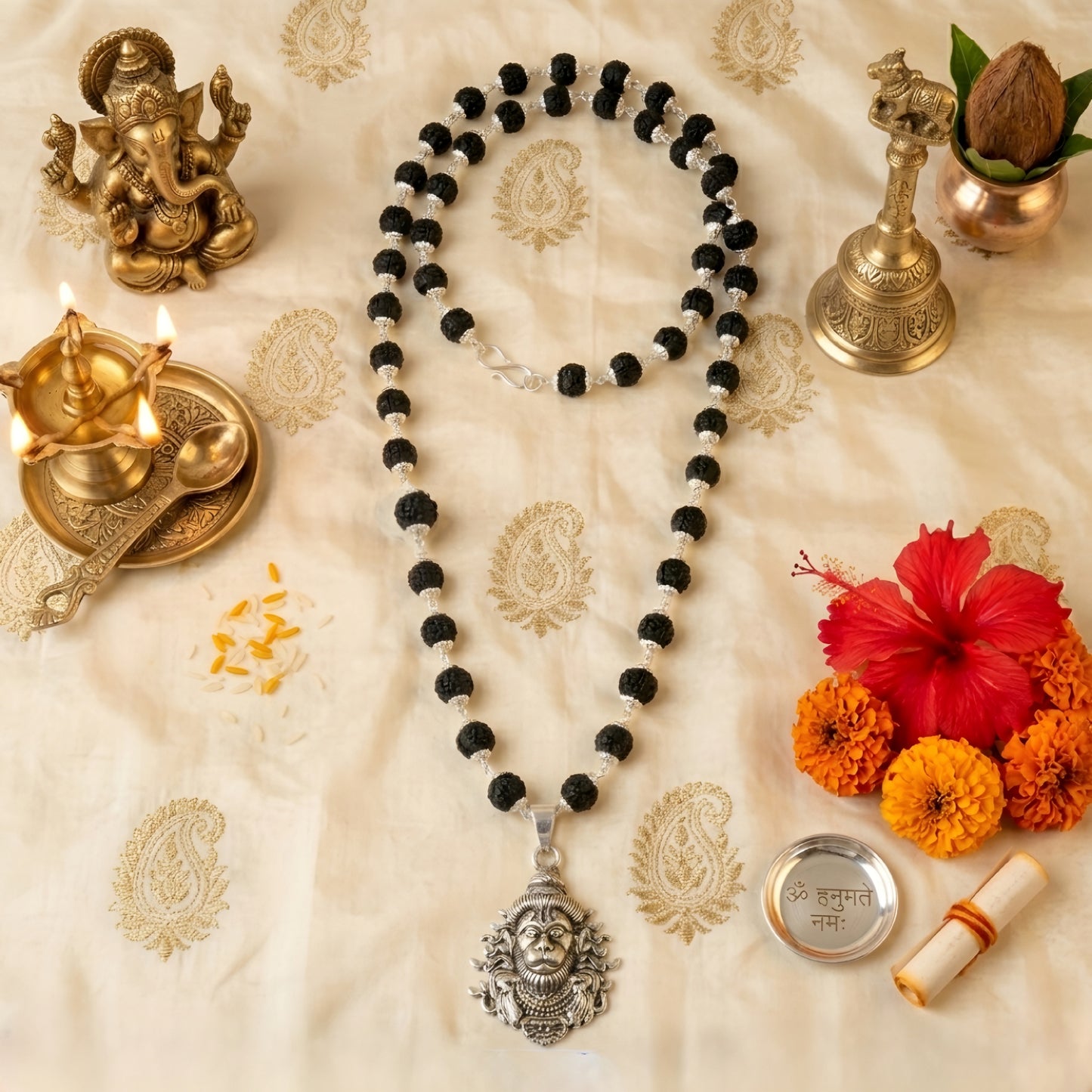 Black Rudraksh with Hanumanji locket |
